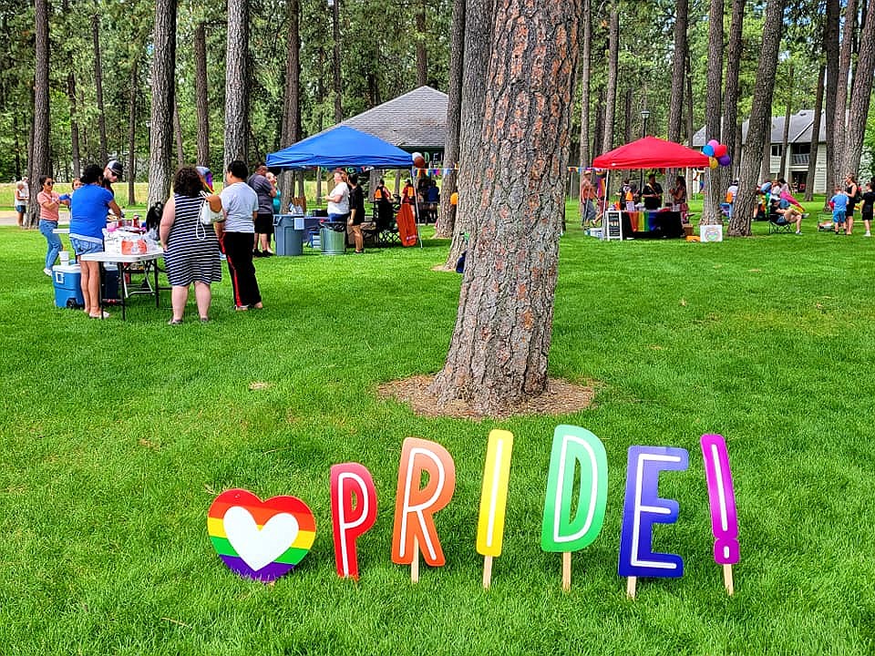 Guests gather at a 2021 Pride Month Event in Coeur d'Alene.