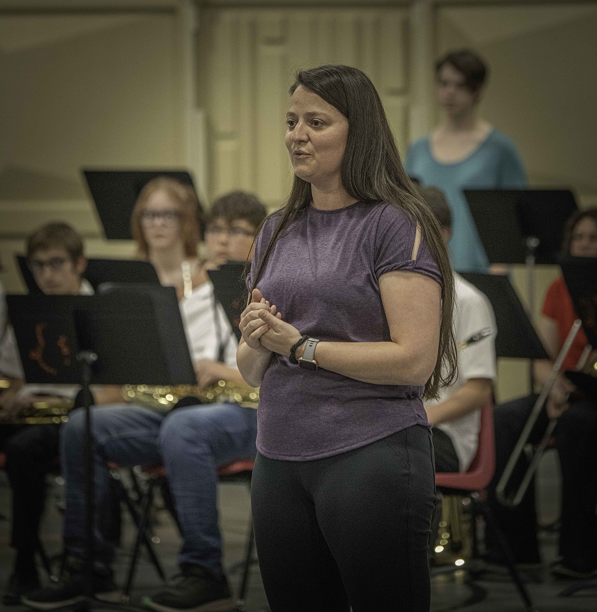 Plains music director Brittany Nichols. (Tracy Scott/Valley Press)