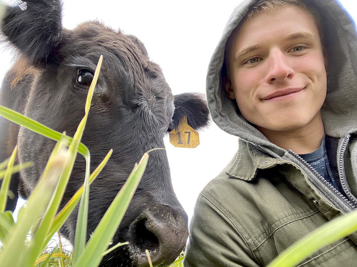 Whitefish High School senior Kenna Ferril enjoys a day on the Eureka ranch as part of the school's Regenerative Agriculture program. (Courtesy photo)