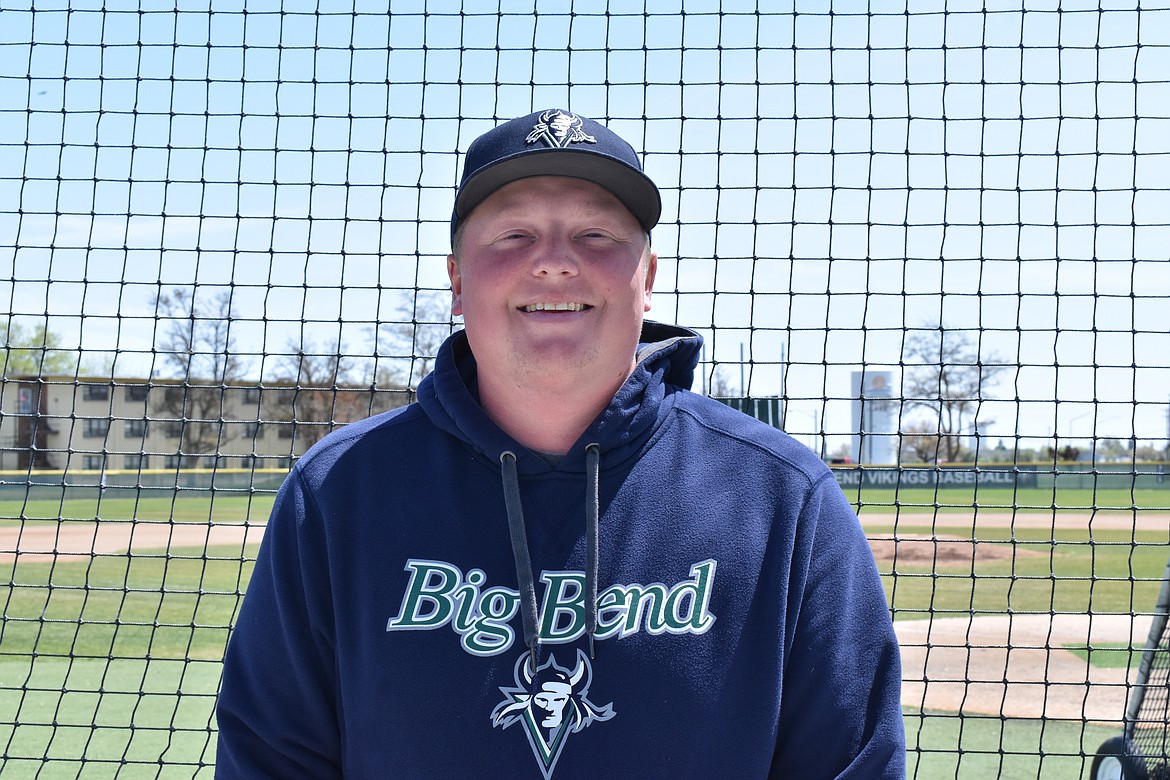 Big Bend Community College Head Baseball Coach Chase Tunstall smiles at the baseball facilities. The Vikings are hosting their first Super Regional since 2002.