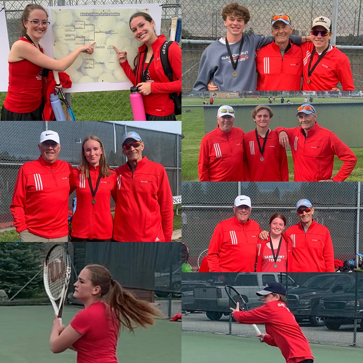 The Sandpoint High School's all district team. The Bulldogs will be competing at the Class 4A Idaho state tennis tournament today at the Boise Racquet Club.