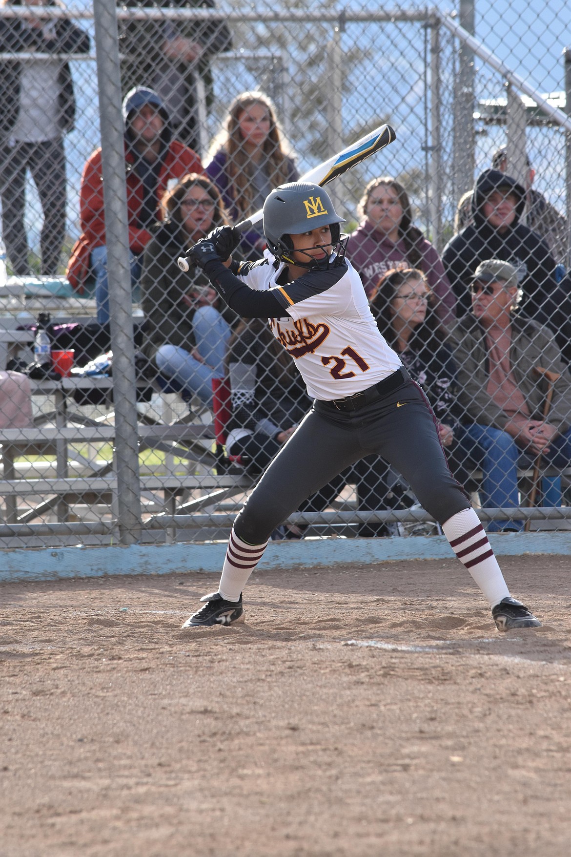 Junior Jazlynn Torres (21) goes to bat for the Lady Chiefs.
