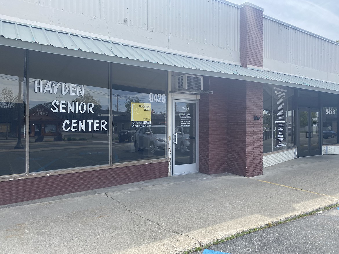 The location on Government Way that was home to the Hayden Senior Center for the past 26 years, now sits empty and available for lease. The Hayden seniors have gladly relocated to the Coeur d'Alene Shriners building at 1250 W. Lancaster Rd. in Post Falls.