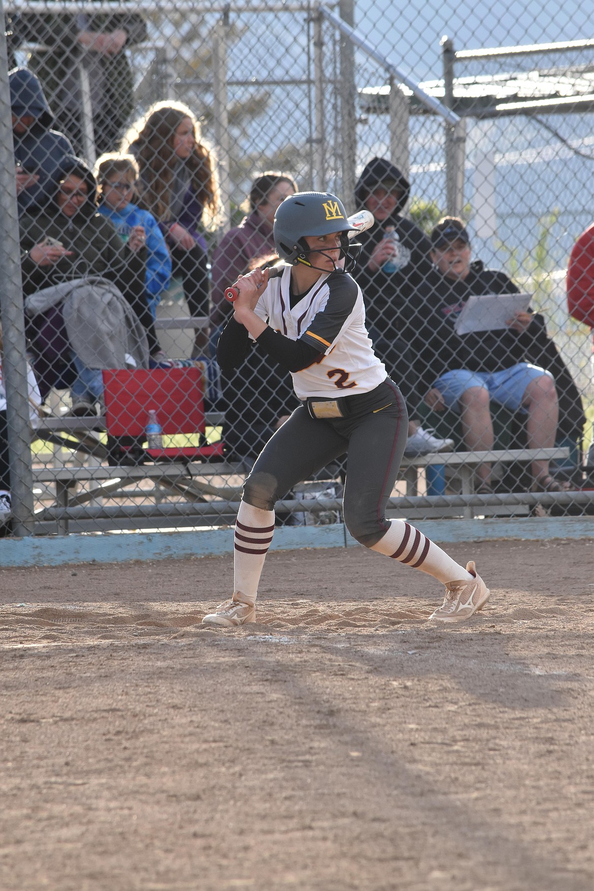 Sophomore Raegen Hofheins (2) goes to bat for the Lady Chiefs on May 20 against Eastmont.