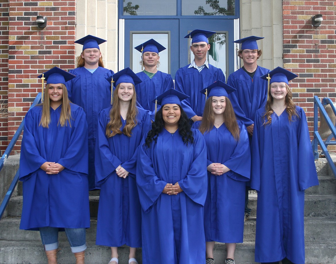 The Wilson Creek High School Class of 2022. Back, from left: Elijah Adamson, Taeven Brashear, Kass Newman, Davey McMillan. Front, from left: Riley Wilson, Ella True, Madelayna Grajeda, Annika Tillson, Kesiah Cook.