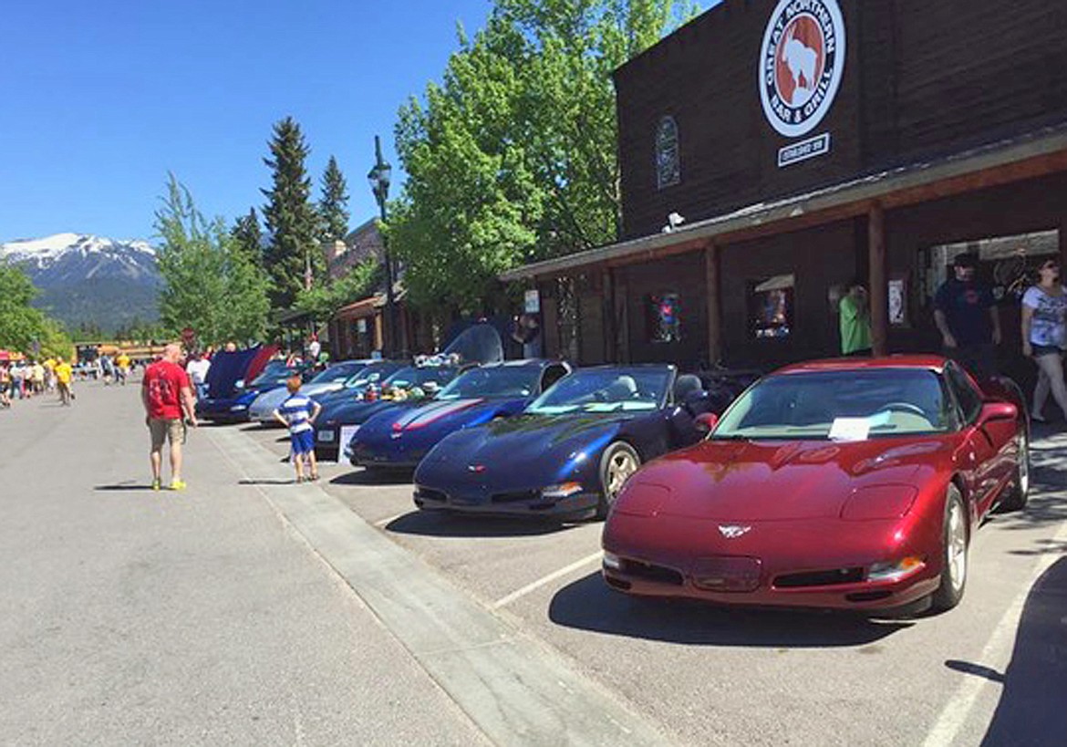 Corvettes line Central Avenue during a Big Sky Corvette Meet. (Photo provided)