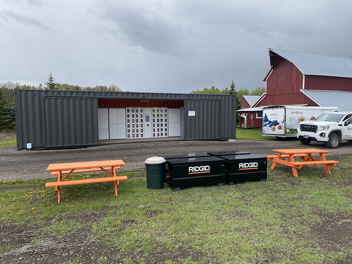 The Wilderness Edge, created by Right On Trek, is essentially an oversized vending machine for outdoor gear rental and meal purchases. It is located at 1010 Conn Road in Columbia Falls. (Courtesy photo)