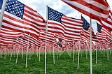 Display showcases 1,000 flags for Memorial Day weekend