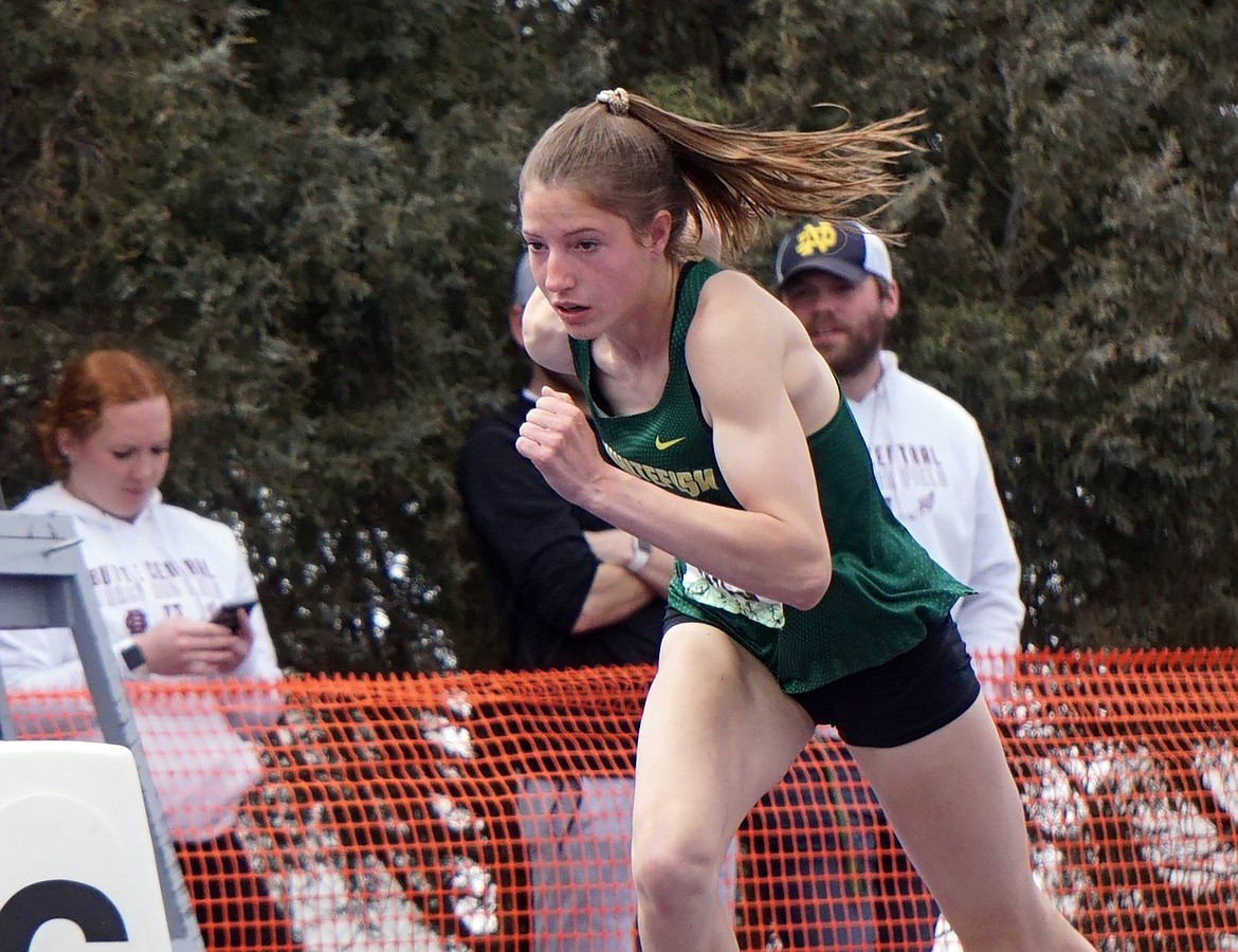 Whitefish's Hailey Ells competes in seven events at the State A meet last week in Butte. (Matt Weller photo)