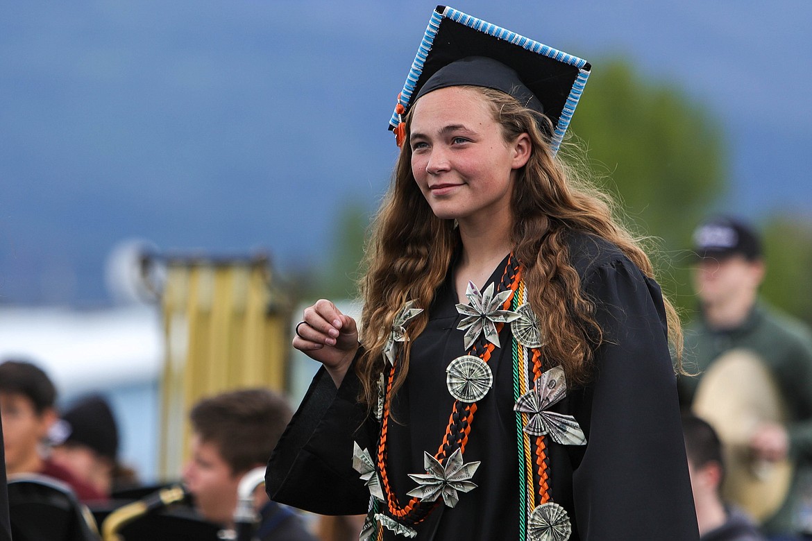 Haylie Webster at the Ronan High School graduation on May 29, 2022. (JP Edge/Hungry Horse News)