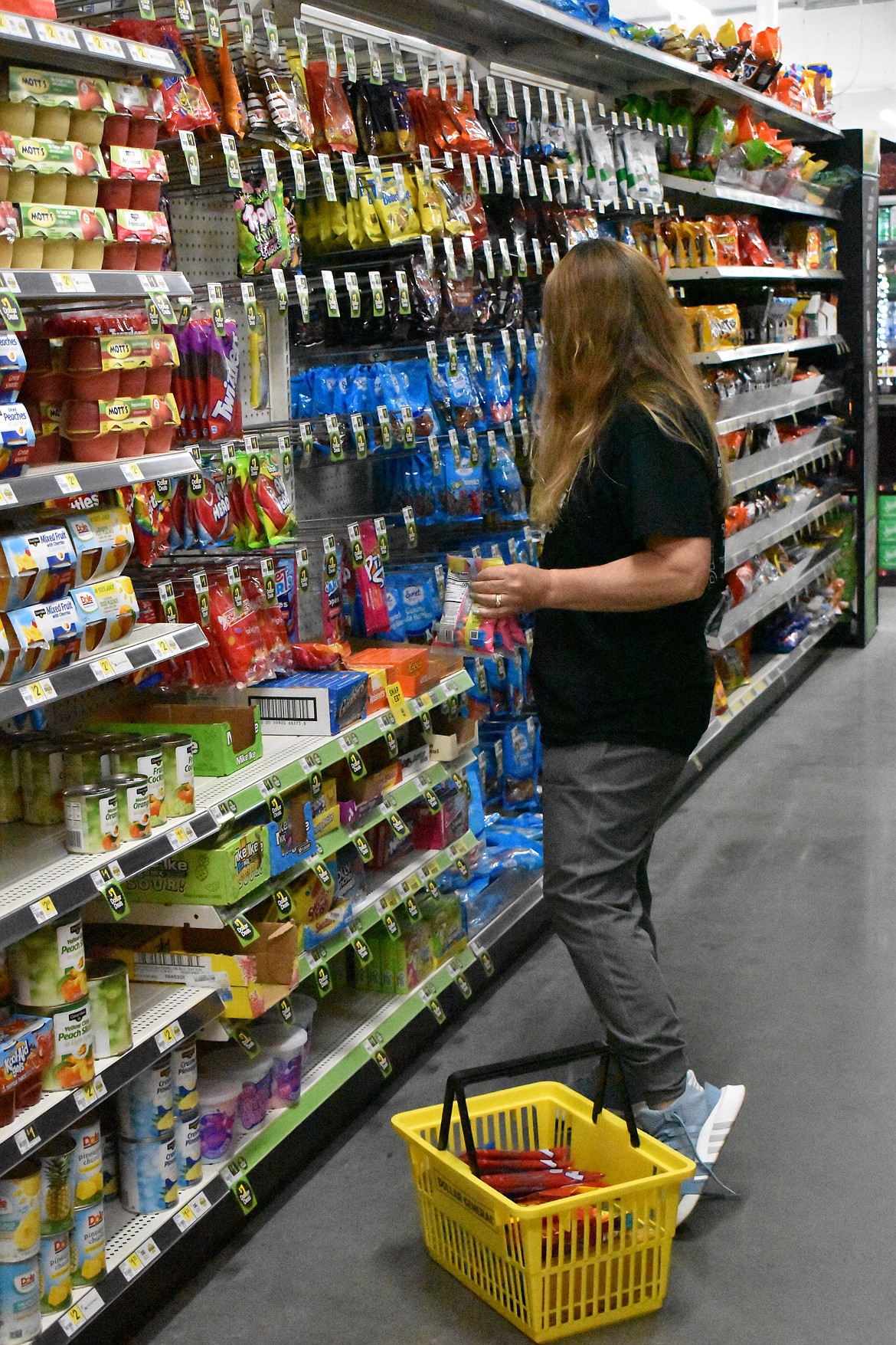 Area resident Heather Wood shops at the new Dollar General store in Soap Lake Tuesday afternoon.