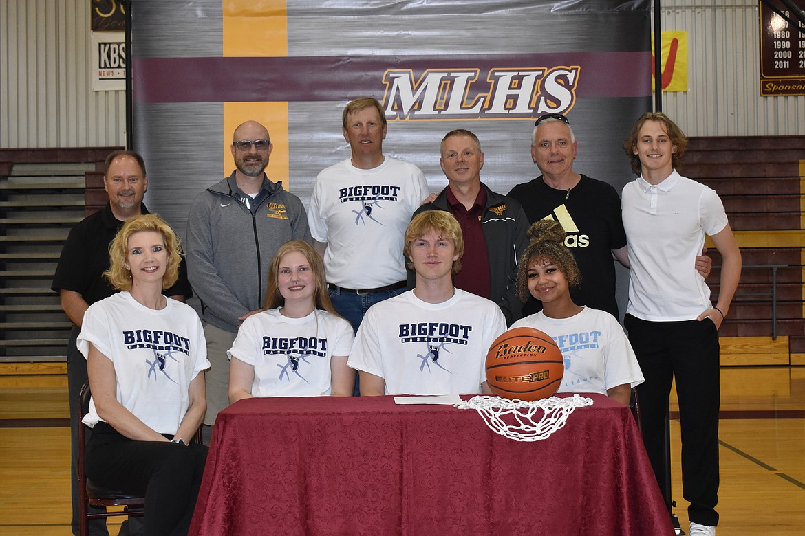 Moses Lake senior Marshall Tibbs signed his letter of intent surrounded by his family, coaches and friends.