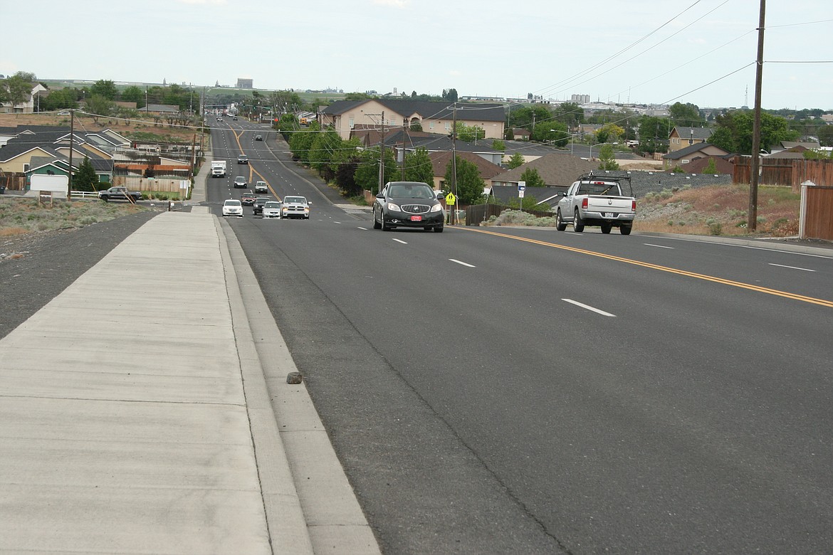 Vehicles travel up the hill on Valley Road, where road work and traffic revisions, begin Monday. The roughly $2.9 million project will install new infrastructure under the roadway in addition to making surface improvements.