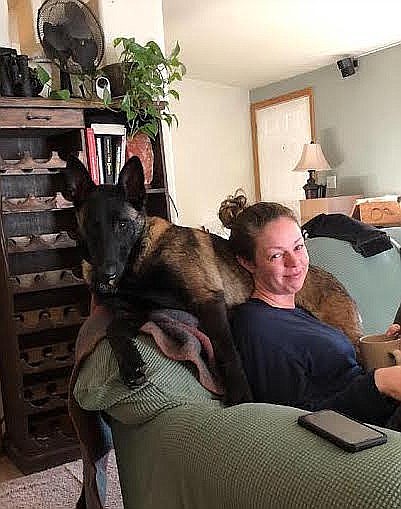 Mineral County resident Rebekah Barsotti and her dog, Cerb. (Photo courtesy Barsotti family)