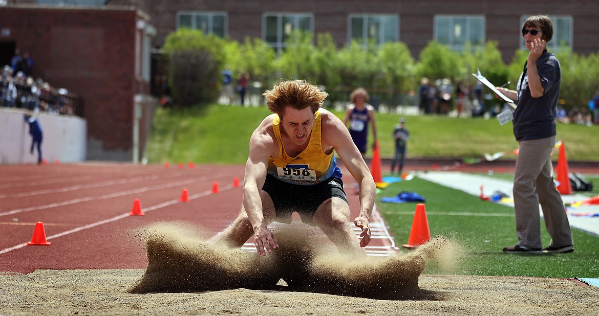 Jesse Claridge competes at the State B-C track and field meet in Great Falls last weekend. (Jeremy Weber/For the MIVP)