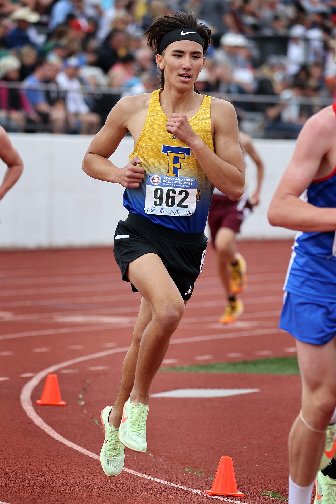 William Hyatt competes at the State B-C track and field meet in Great Falls last weekend. (Jeremy Weber/For the MIVP)