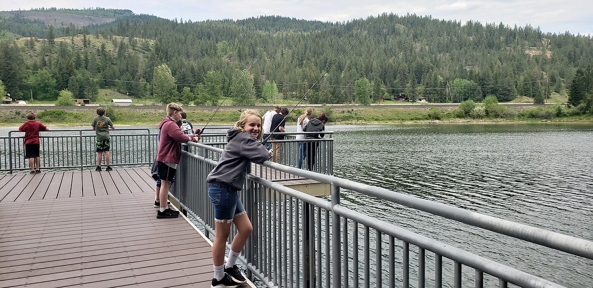 A few of the 70 Idaho Hill Elementary students who took part in a field trip to Riley Creek for hitting their fourth quarter reading goals.