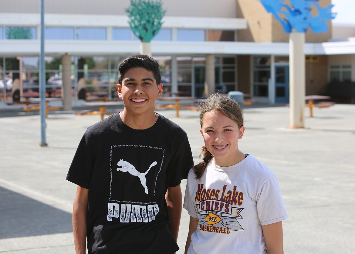 Moses Lake’s Noah Bingham (left) and Paige Perkins (right) will be training together at the Spokane Speed Academy over the summer.