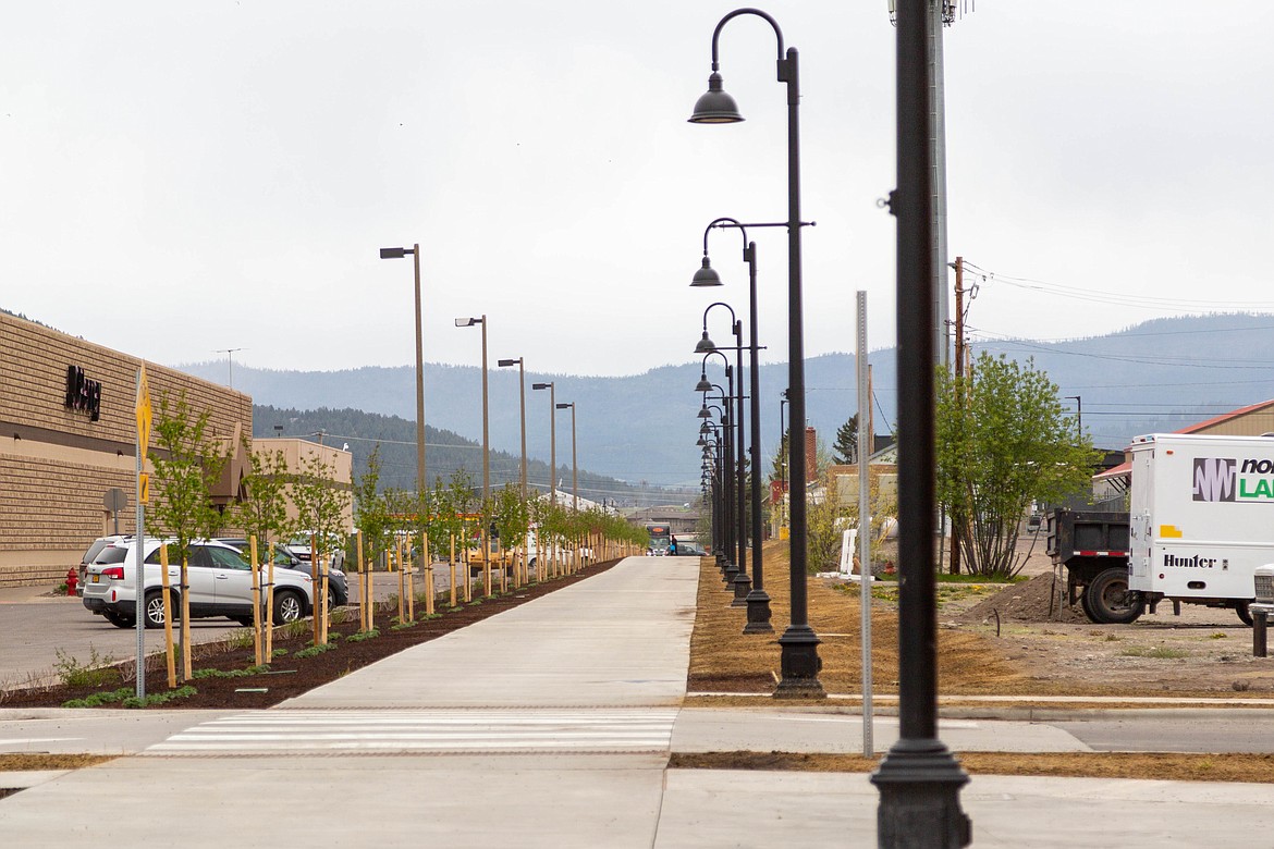 The Parkline Trail through Kalispell is one component of the Kalispell Core and Rail Redevelopment project. KLJ Engineering earned a national award for its work on the project. (Courtesy photo)