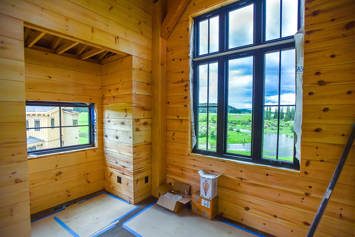 A view of the meandering Stillwater River from an upstairs window of one of the guest cabins at Clydesdale Outpost near Whitefish on Tuesday, June 7. (Casey Kreider/Daily Inter Lake)