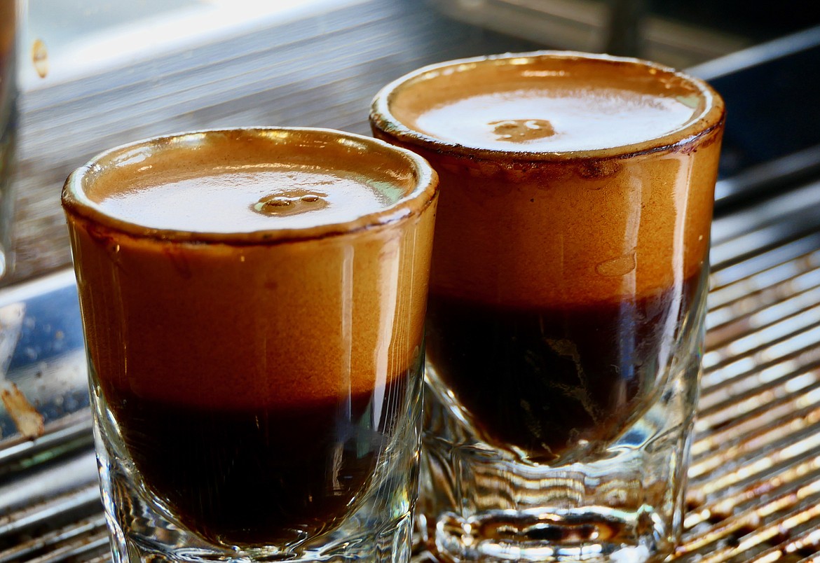Espresso shots at the new Florence Coffee Company location in Whitefish. (Matt Baldwin/Daily Inter Lake)