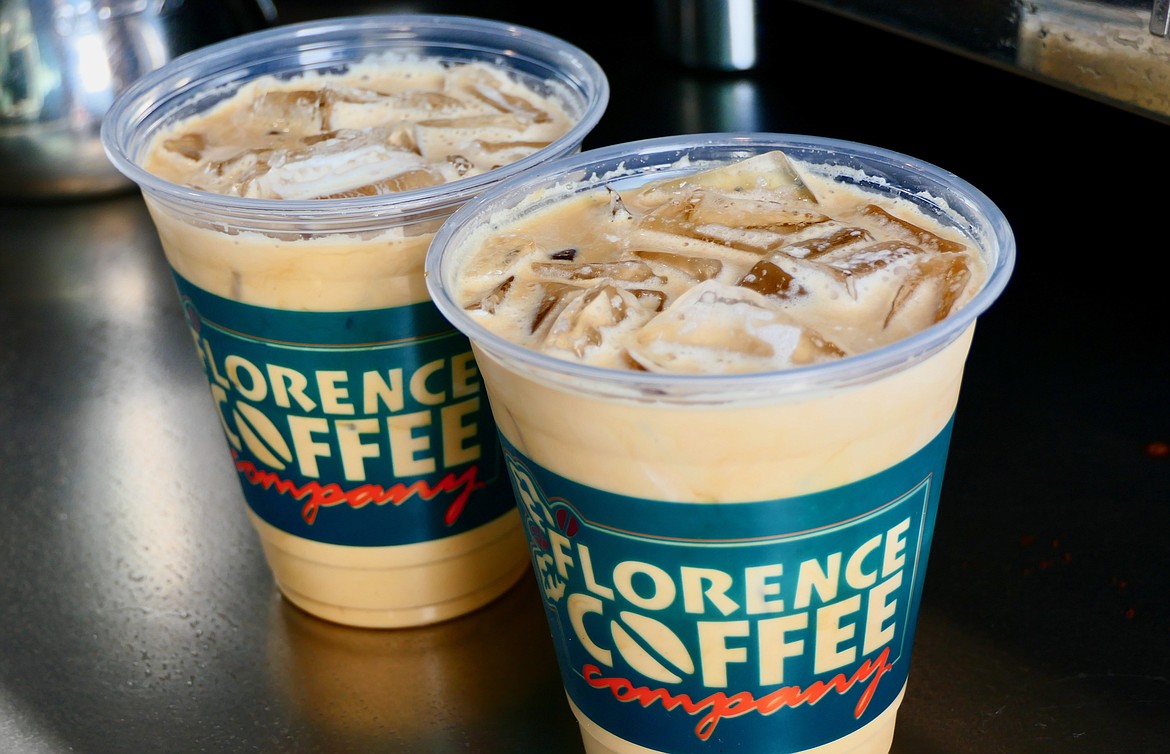 Iced coffees at the new Florence Coffee Company location in Whitefish. (Matt Baldwin/Daily Inter Lake)