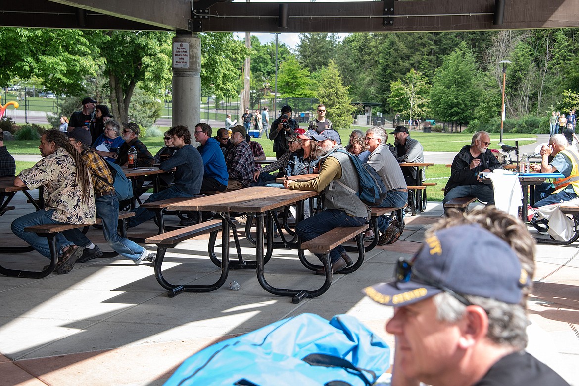 People at the Panhandle Patriots Riding Club event Saturday, June 11, at McEuen Park in Coeur d'Alene.