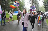 Rainy rainbows, sunny skies