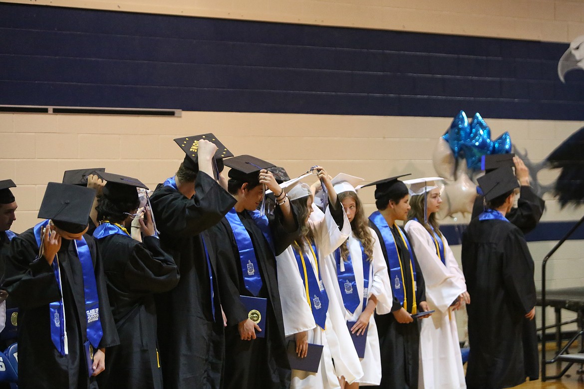 The tradition of turning the tassels from right to left stayed true during graduation at Soap Lake High School.