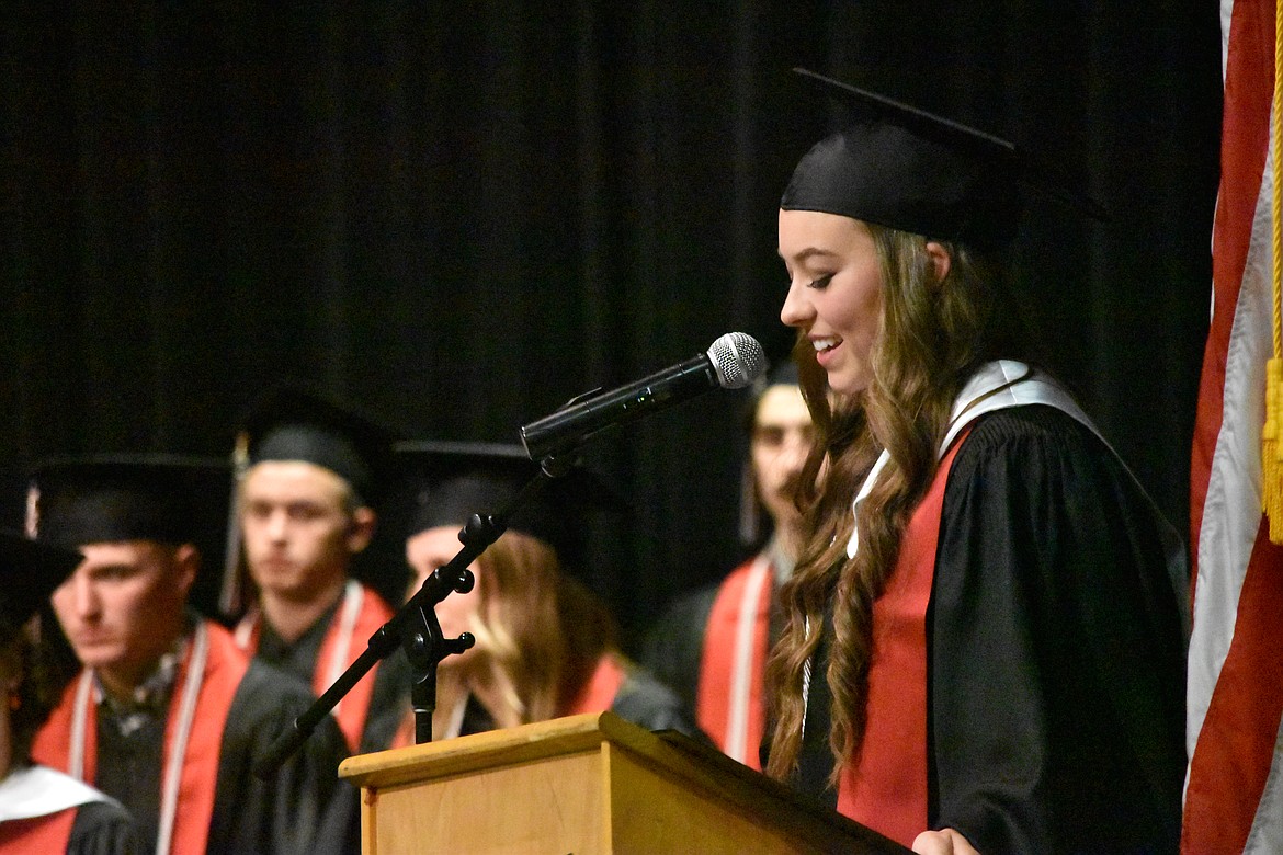 ASB Vice-President Callie Pinar gave the farewell speech and said “So it is farewell for now, as this class takes off on their own adventure now, we will never say goodbye to our home.”