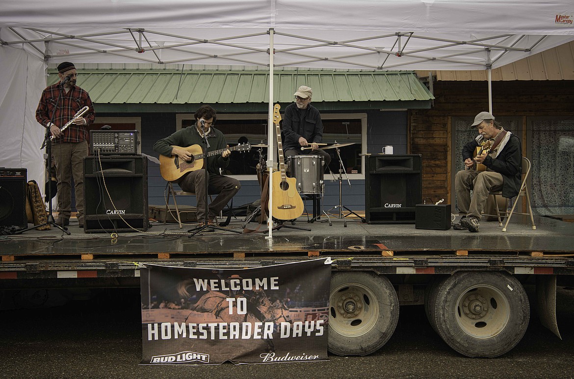 The Father Son and Holy Ghost perform at Homesteaders Days. (Tracy Scott/Valley Press)