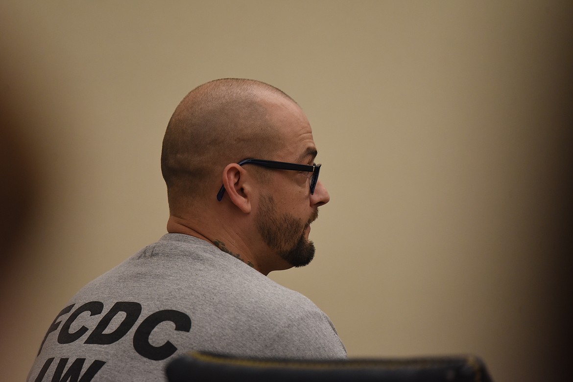 Cory Tyler Calhoun at his June 9 sentencing in Flathead County District Court. (Derrick Perkins/Daily Inter Lake)