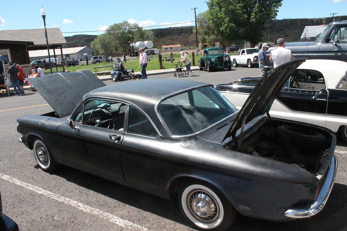 Kevin Sly of Wilson Creek spotted this Chevy Corvair on a wrecker and bought it for $300. The early 1960s vehicle was one of 90 registered at the Little Big Show Saturday.