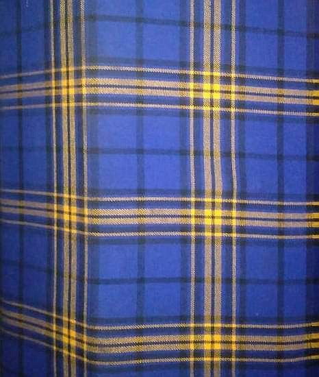 The tartan that the Clear family designed features blue, gold and black to represent different parts of Ukraine.