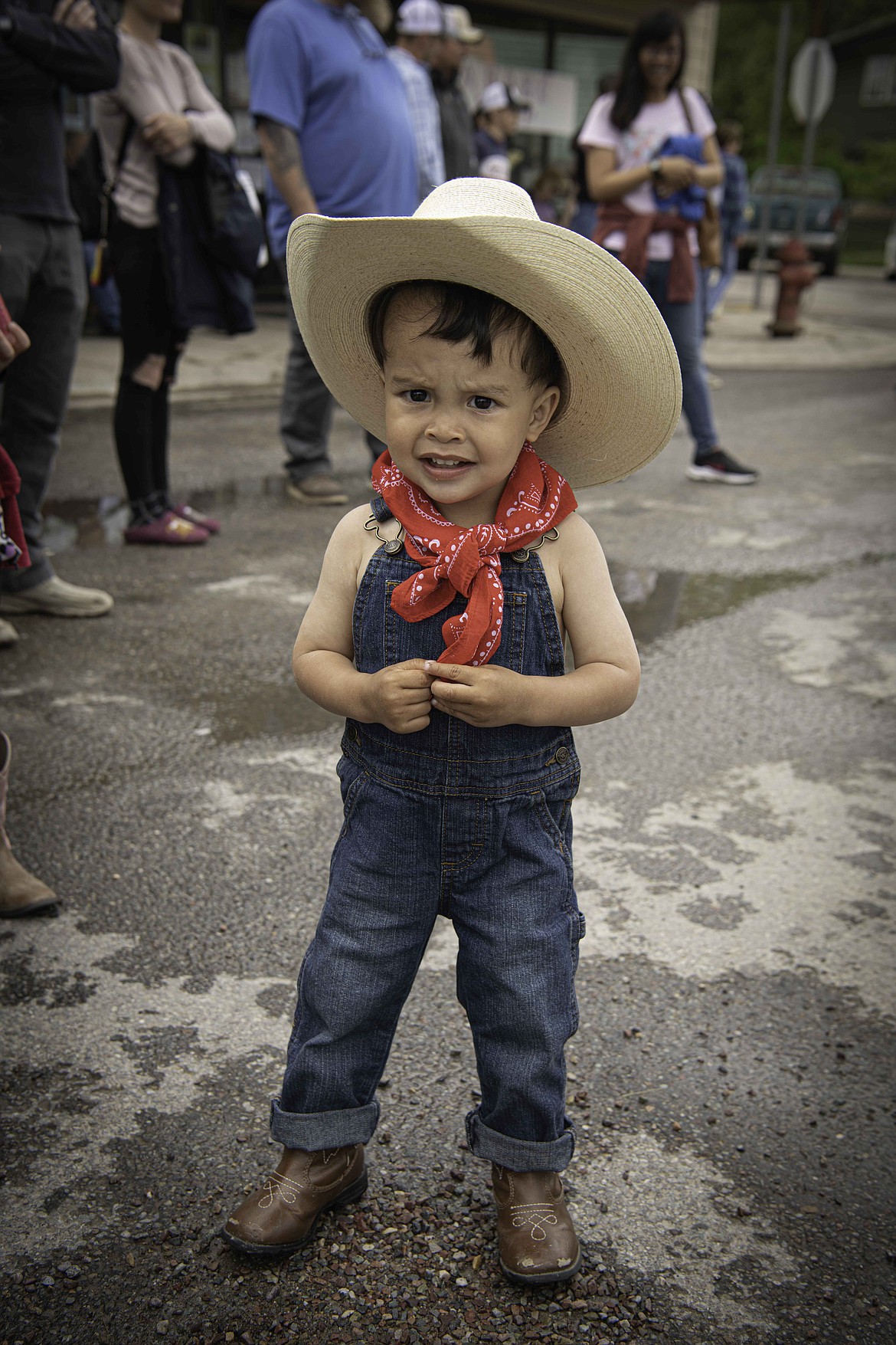 Tomas Bras is the 2-year-old winner of Homesteader Category in the kiddie parade at Homesteader Days in Hot Springs. (Tracy Scott/Valley Press)