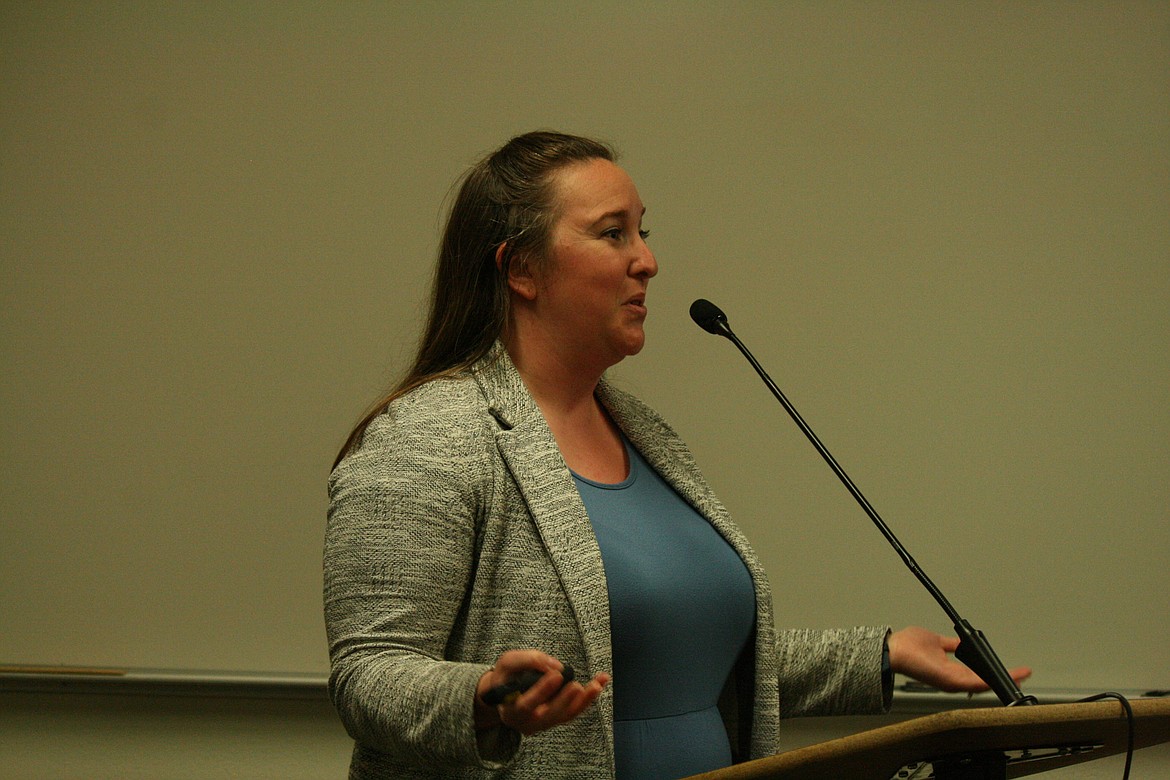 Quincy Middle School counselor Elyse Goslin updated the Quincy School Board on plans for the next school year at Tuesday’s board meeting.