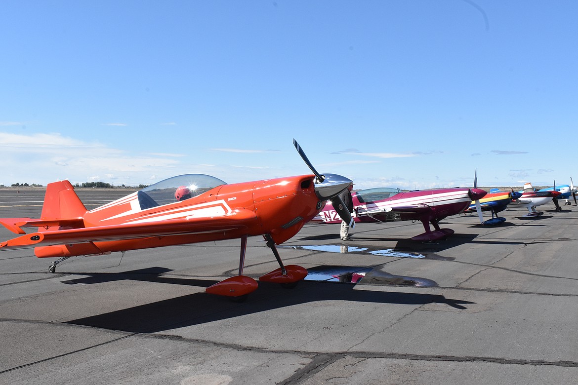 The aerobatic planes and pilots at the Apple Cup Contest were from all over the world.