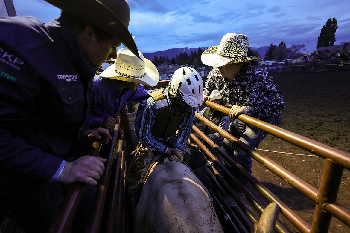 A bull rider prepares for his ride. (JP Edge photo)