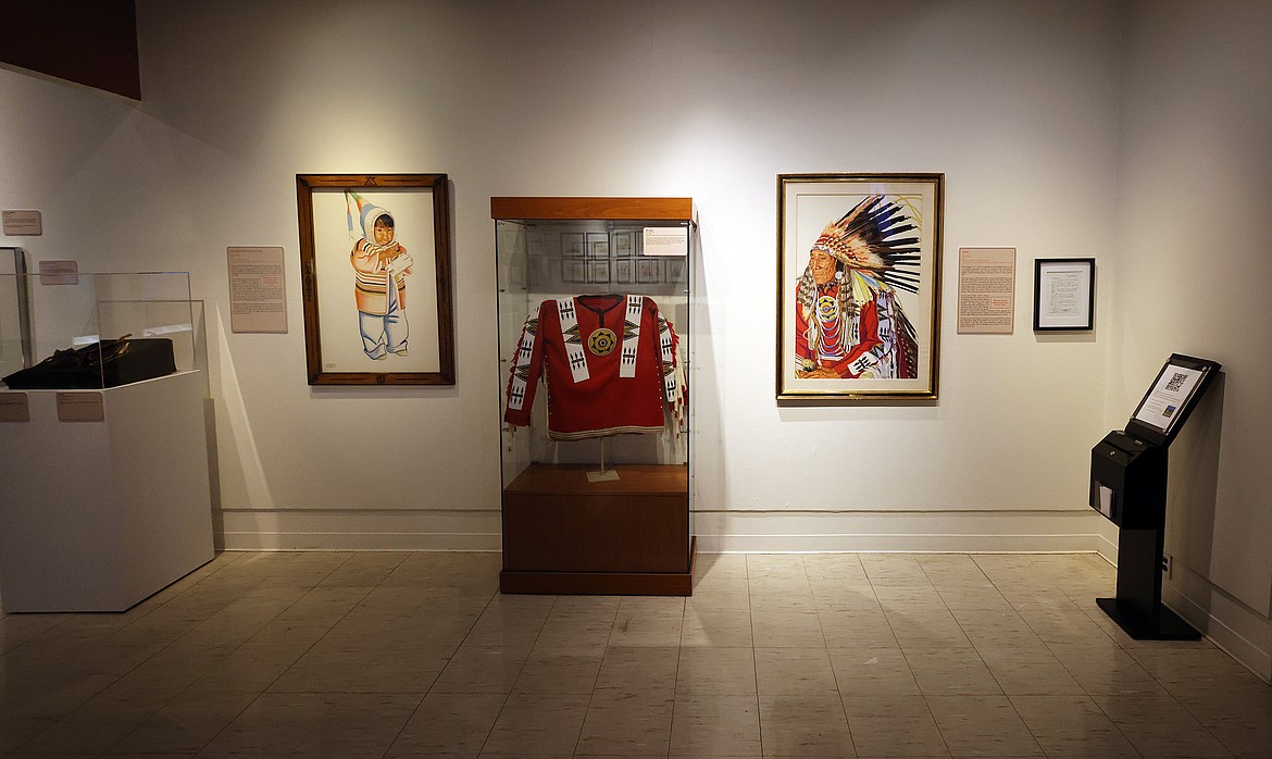 Nine Winold Reiss portraits and other connected artifacts are on display as part of the “Connections – the Blackfeet and Winold Reiss” exhibit at the Museum of the Plains Indian in Browning. (Jeremy Weber/Daily Inter Lake)