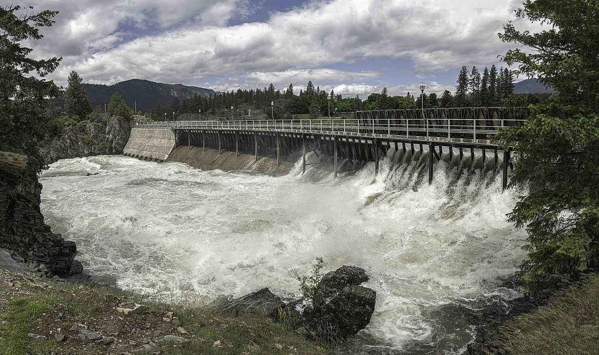 The Clark Fork River flow on June 15 was at 83,000 CFS in Plains. Flow over the dam and secondary spillway was 60,000 CFS. All operations at the Thompson Falls dam were at normal levels per Operator Mechanic Mike Mercer.