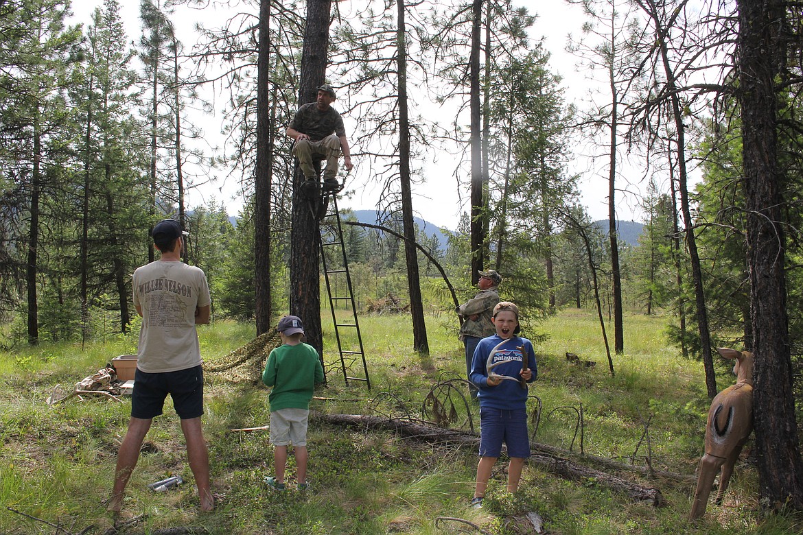 Hunter education students take part in a field day at the Mineral County Shooting Sports Association’s building and range near Lozeau. (Monte Turner/Mineral Independent)