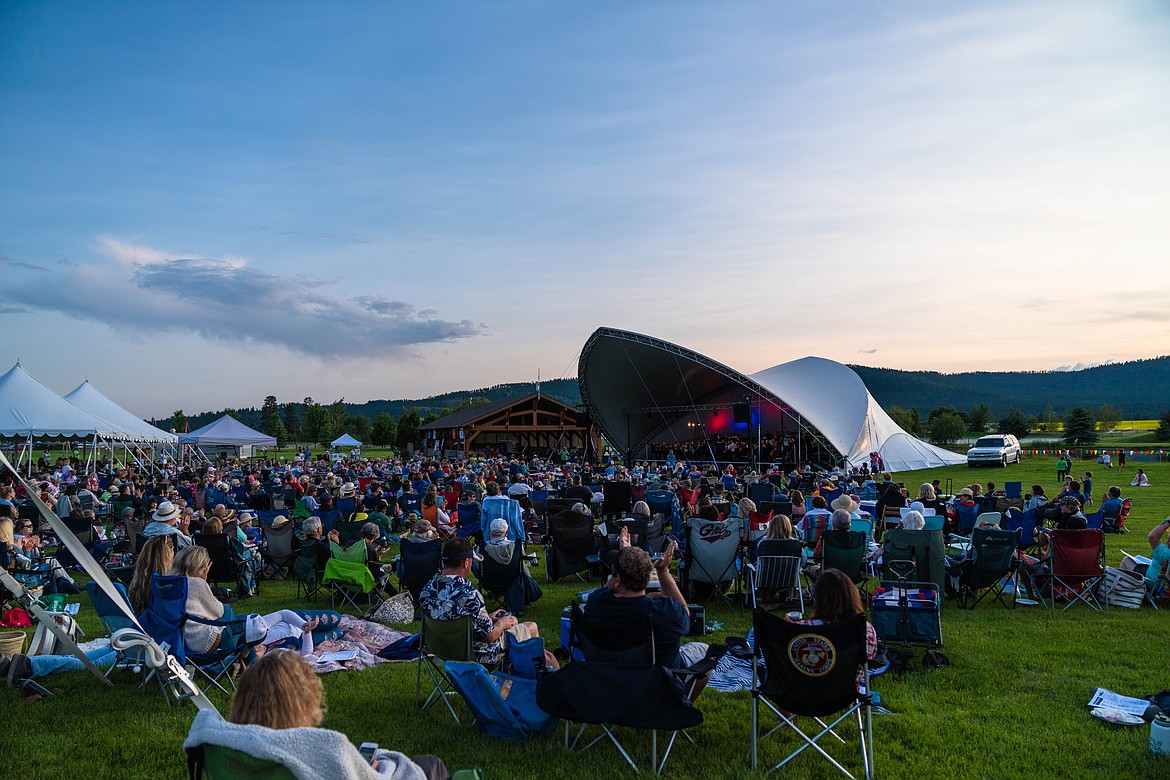 Patrons enjoy a warm summer evening listening to the Glacier Symphony at its Night at Rebecca Farm concert. This year, Glacier Symphony’s Night at Rebecca Farm concerts will take place July 8 and 9.