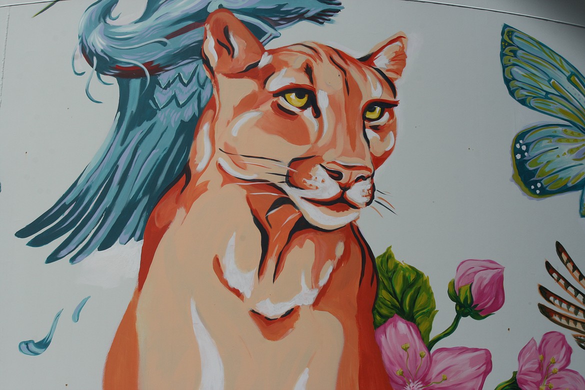 The cougar that’s part of the “Pieced Together” mural at Airway Drive is an example of community involvement, said Columbia Basin Allied Arts director Shawn Cardwell.