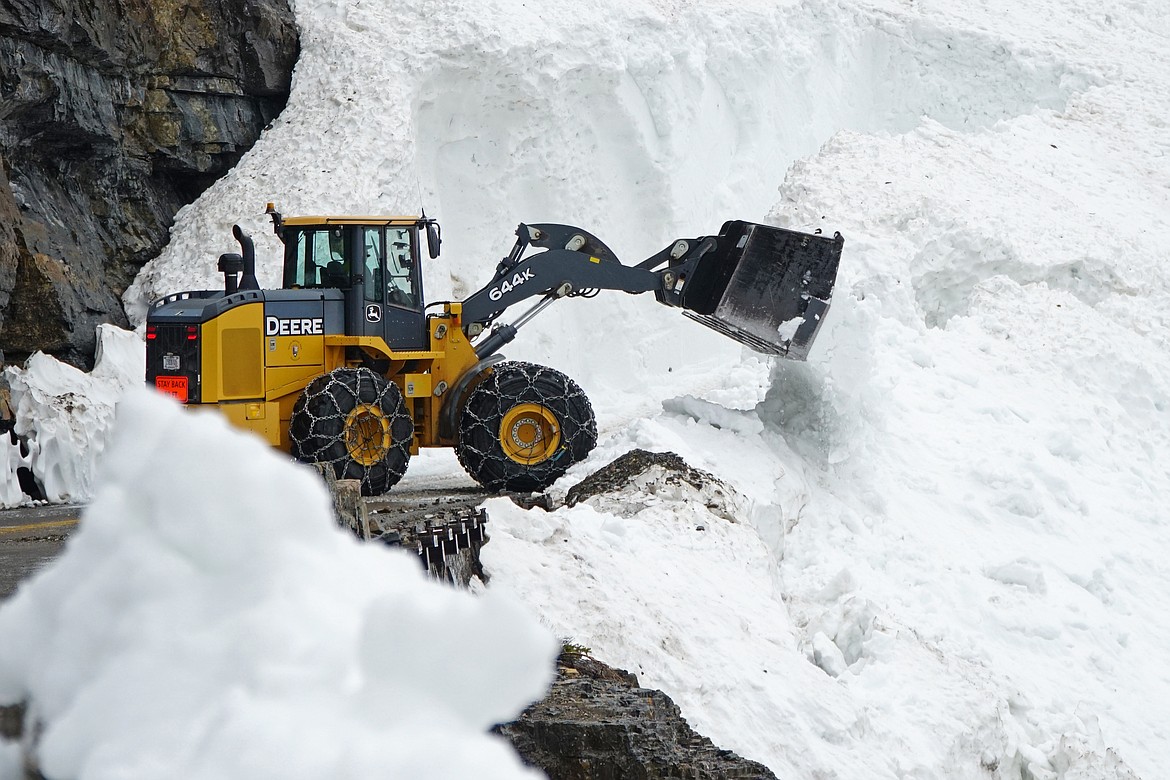 Glacier National Park road crews clear snow from Going-to-the-Sun Road. (Glacier Park photo)