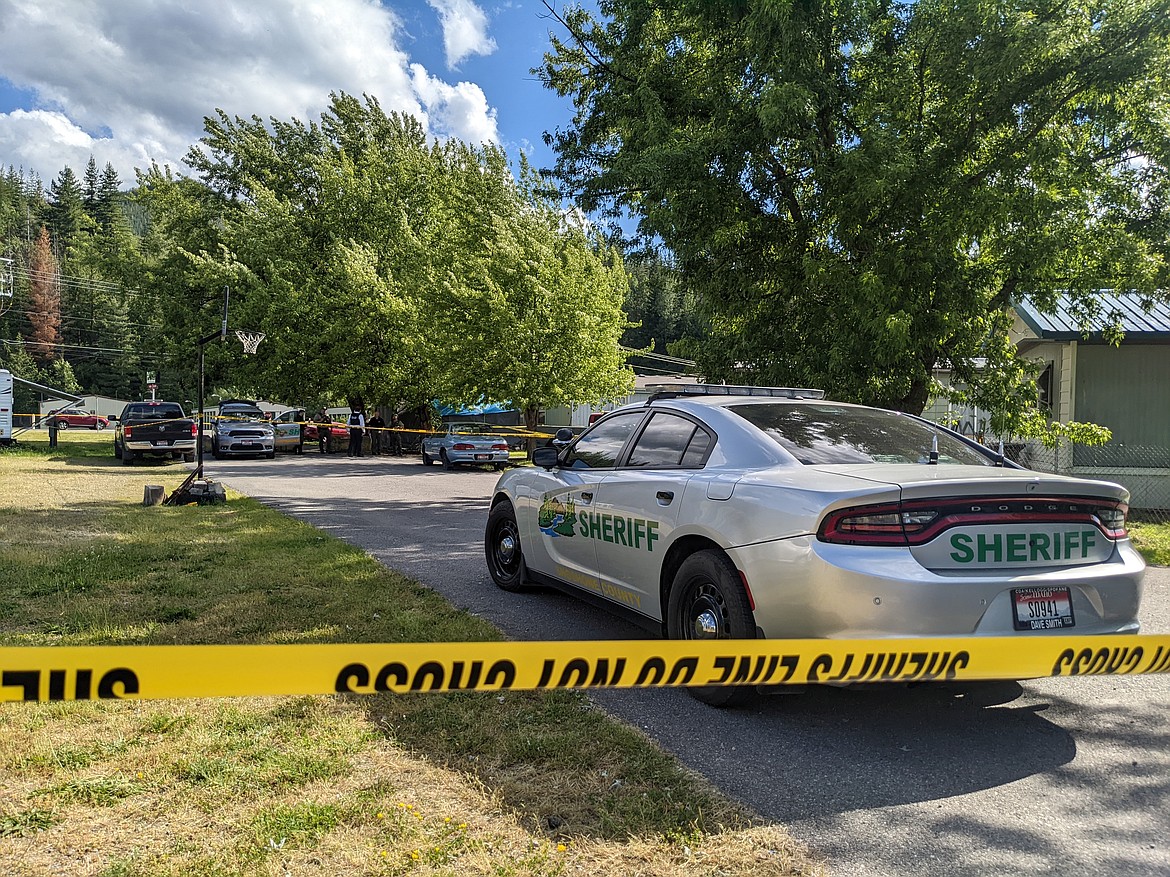 SCSO deputies on scene of the death in Smelterville Wednesday afternoon.