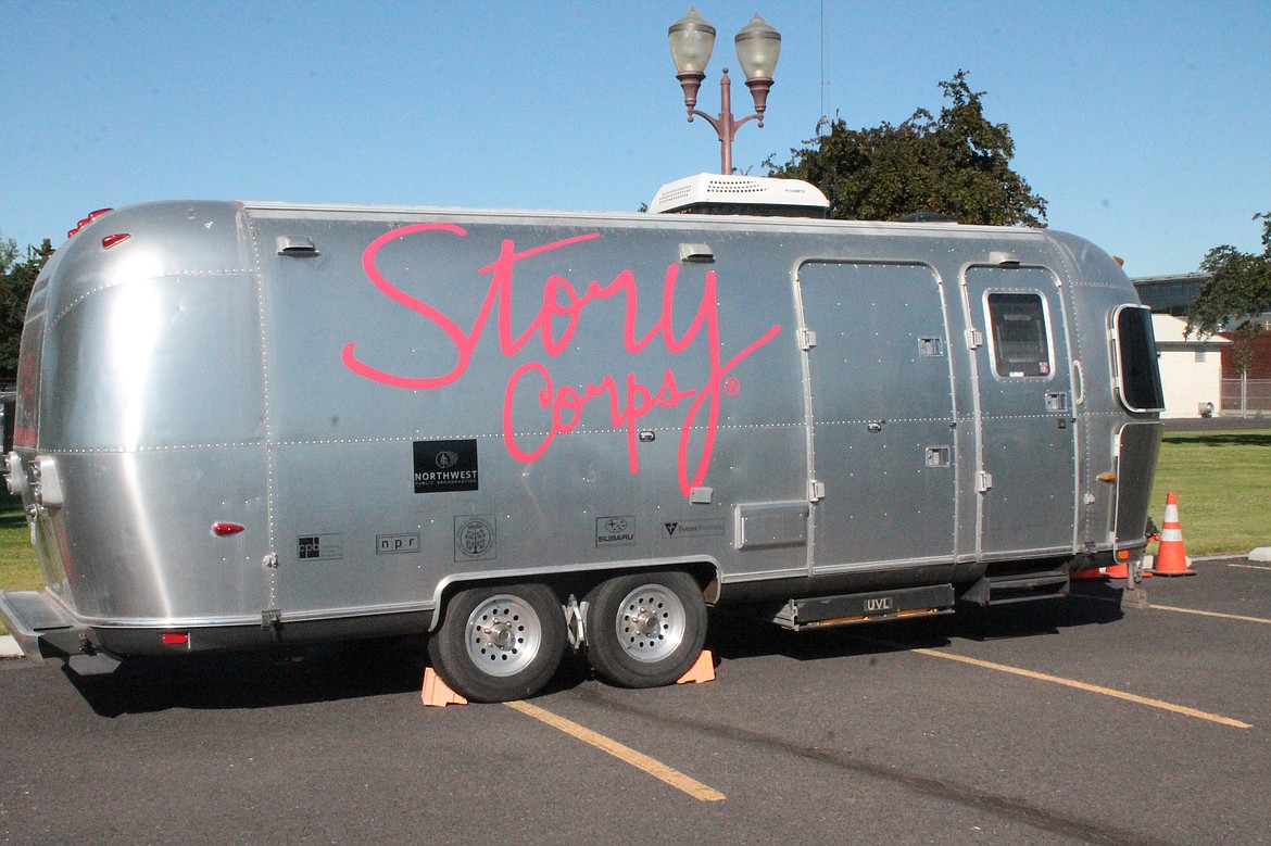 The Airstream trailer the StoryCorps team uses to travel the country. So far this year the facilitators have been to Tampa Bay and Gulf Coast, Florida; Tulsa, Oklahoma; Ozarks, Missouri and Missoula, Montana before coming to Moses Lake. Their next stop will be Boise, Idaho.