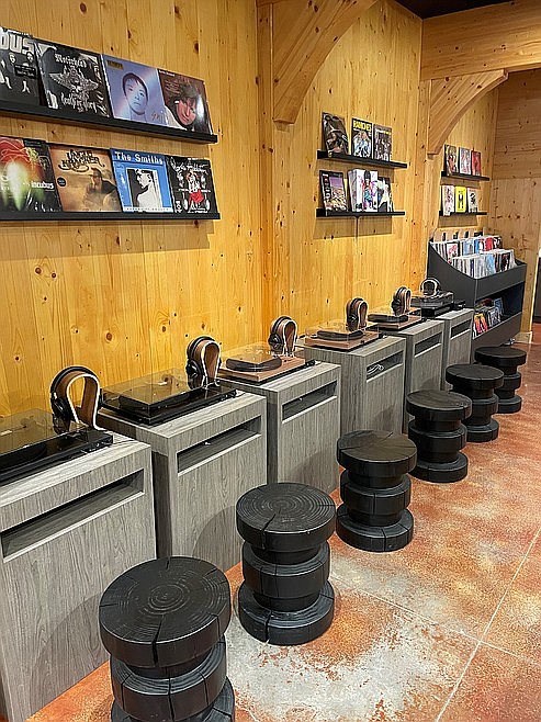 Six listening stations await customers at Slow Burn Records. (Courtesy photo)