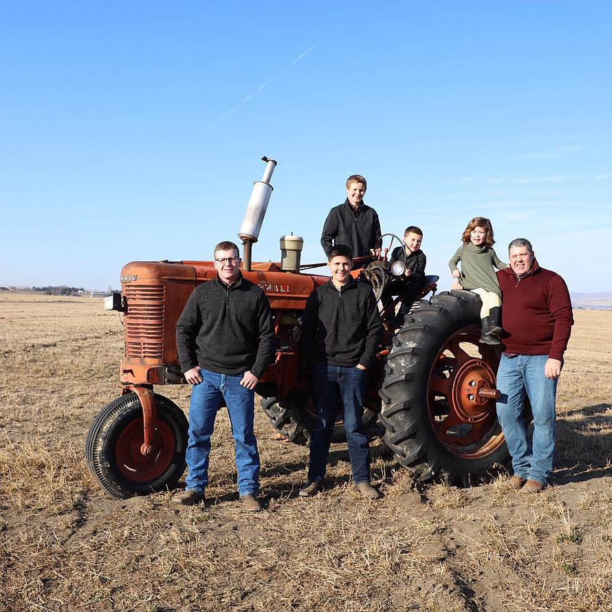 Lourence Dormaier along with his five children Quintin, Vaden, Jared, Cyrus and Kenzie, all of whom help out the farm one way or another.