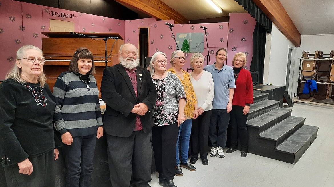 MCPAC Board Members at last April's Spring Gala featuring the Empire Trio. L to R: Patsy Foote, Anita Bailey, Denley Loge, Mary Jo Berry, Cathy Kuhl, Jean Alexander, Jim Goss, Raylene Clumpner. Missing:  Glenn Koepke