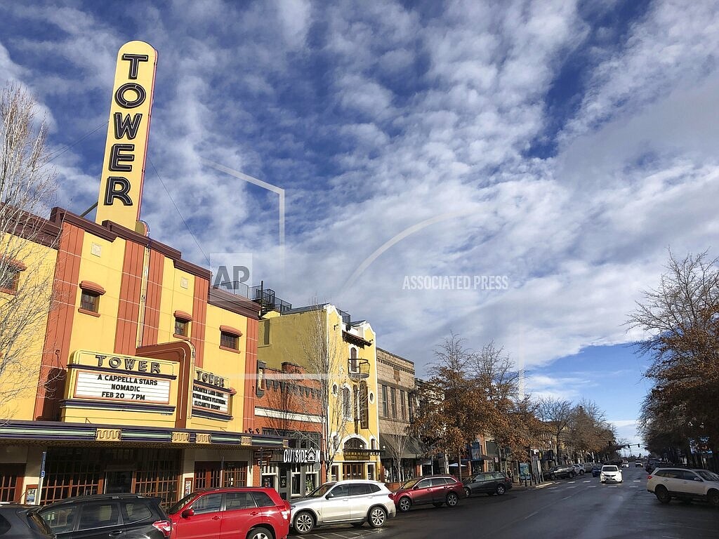 This Jan. 28, 2020, photo shows the Tower theatre located in downtown Bend, Ore. The Planned Parenthood clinic in Bend serving the eastern half of the state, is bracing for an influx of patients particularly from neighboring Idaho, where a trigger law banning most abortions is expected to take effect this summer following the overturning of Roe v. Wade. (AP Photo/Andrew Selsky, File)